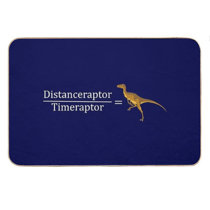 Velociraptor Math - Funny Dinosaur Velocity Formula Bath Mat