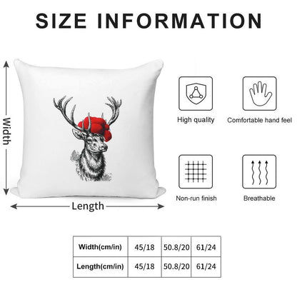 Deer with A Pollen Hat Soft Style Accent Throw Pillow