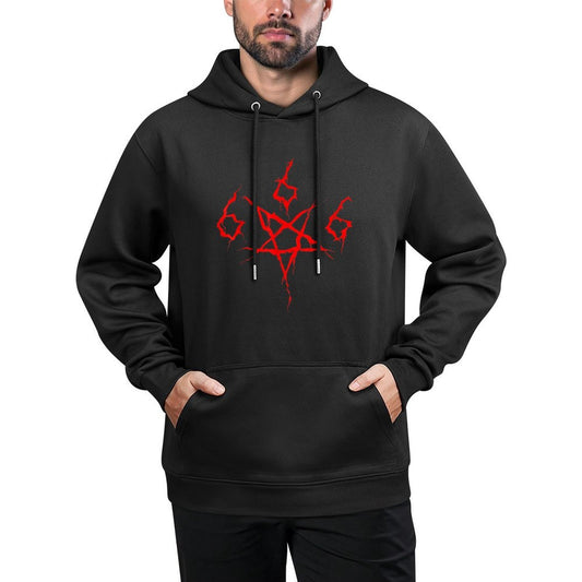 Devil Satan Satanic 666 Pentagram Occult Horror Halloween Kangaroo Pocket Hoodie