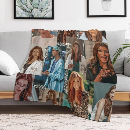 Addison Montgomery Collage ) Throw Blanket