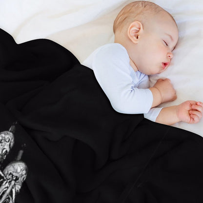 Dancing Bones in Dark Silence Throw Blanket