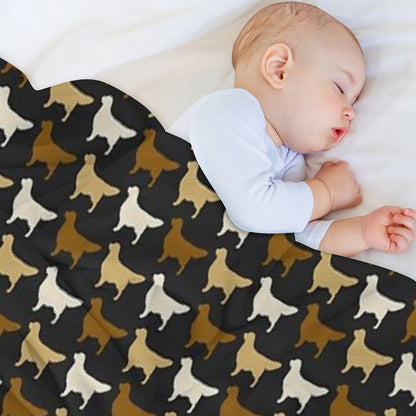 Golden Retriever Dog Breed Silhouette Throw Blanket