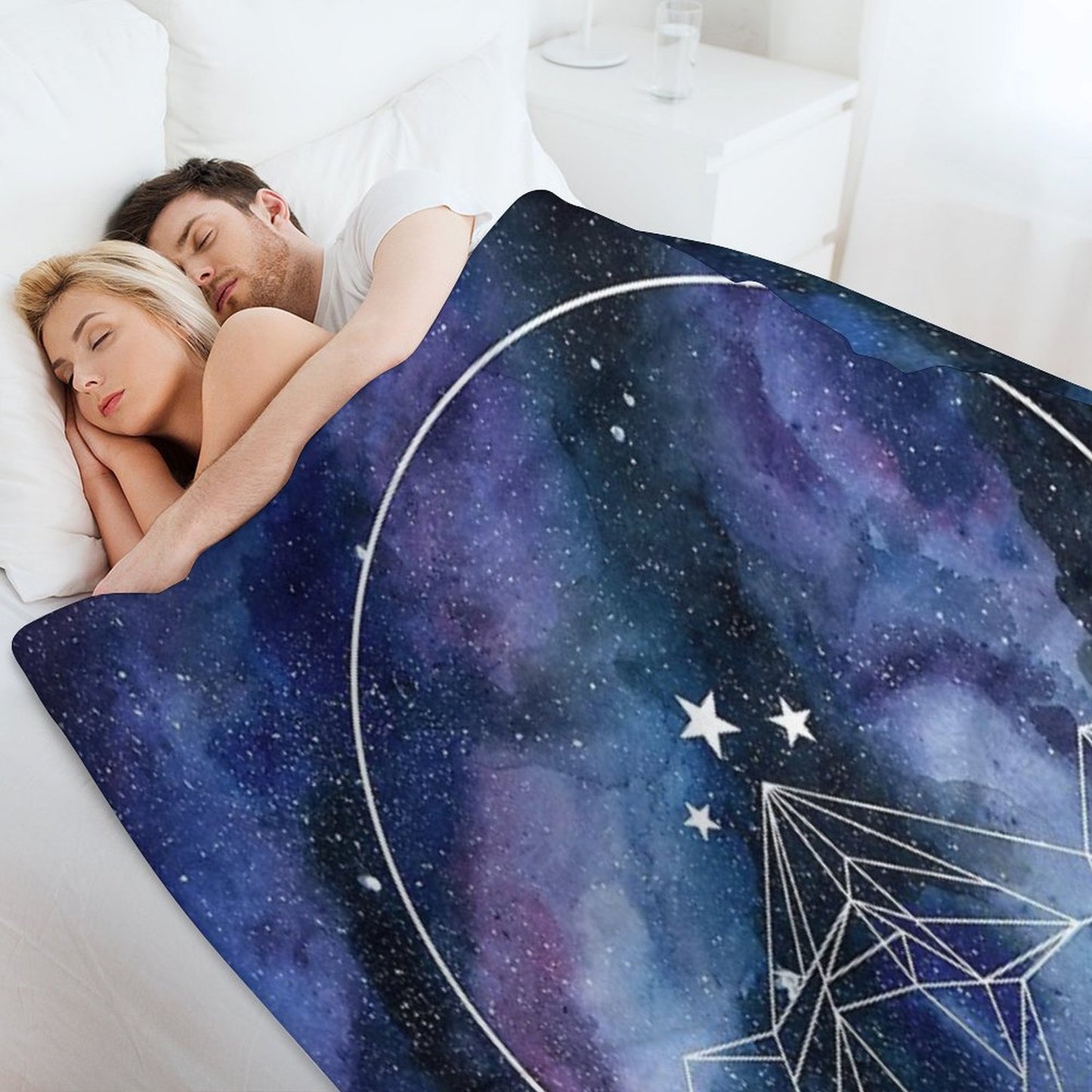 Night Court Symbol Watercolor Throw Blanket