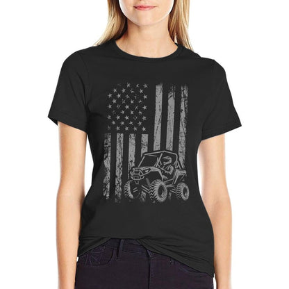 American Flag UTV Side By Side SXS Off Road T-Shirt