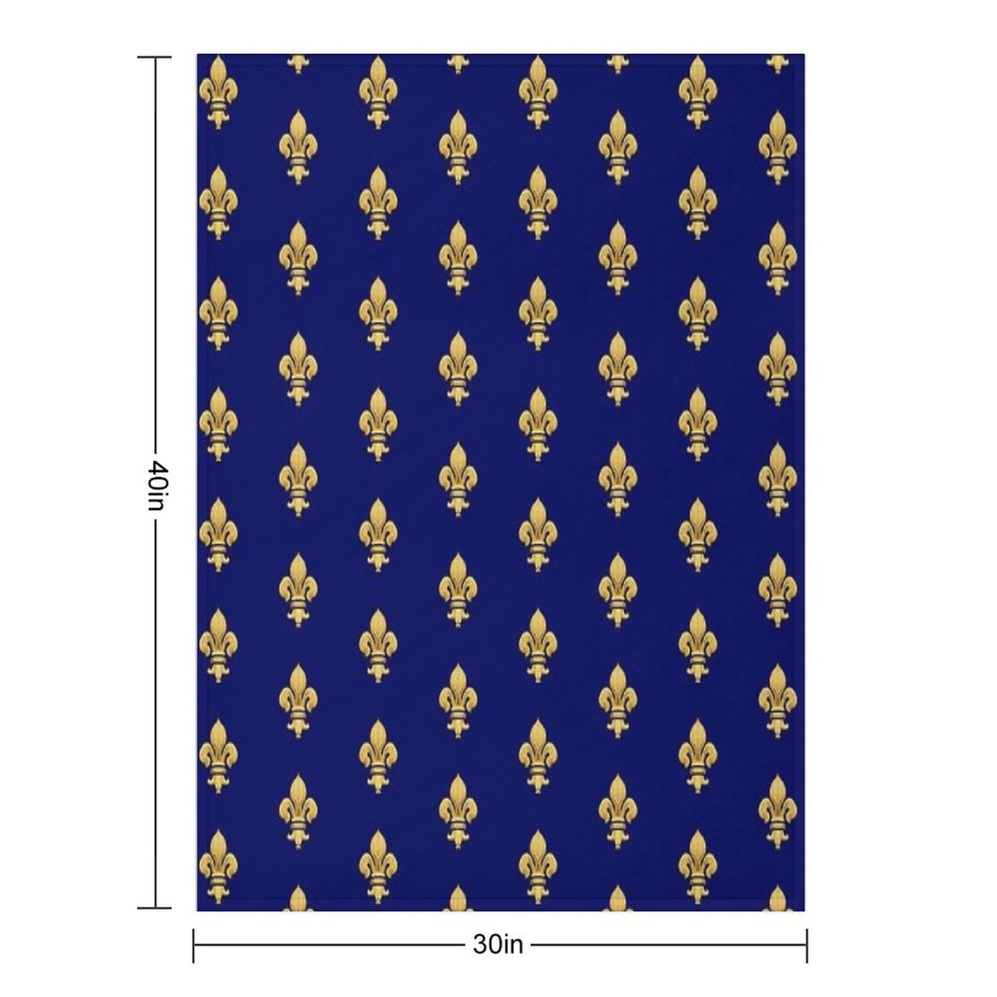 Royal Fleur De Lys Blue Throw Blanket