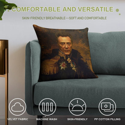 Christopher Walken - Replaceface Soft Fade-Resistant Throw Pillow