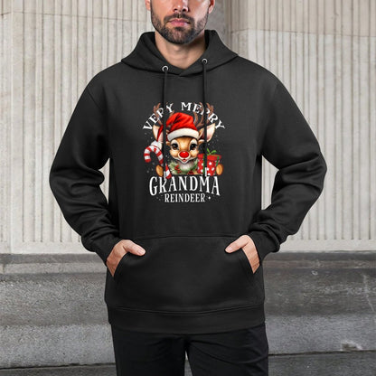 Very Merry Grandma Reindeer Matching Christmas Casual Wear Hoodie