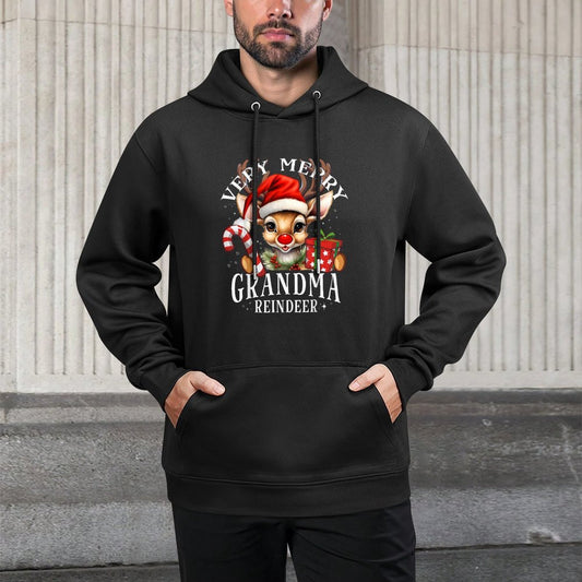Very Merry Grandma Reindeer Matching Christmas Casual Wear Hoodie
