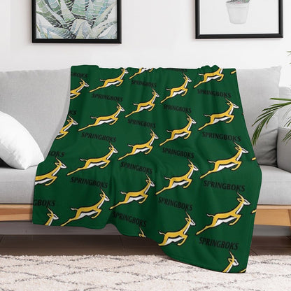 Springboks - The South Africa National Rugby Union Team Throw Blanket