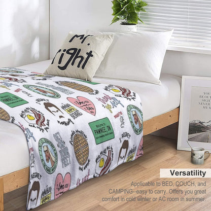 Parks And Recreation TV Show Art Throw Blanket