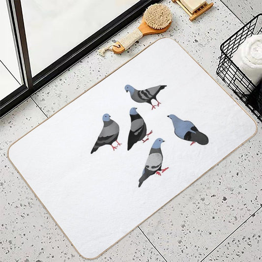 Design 33 - The Pigeons  Repositionable Bath Mat