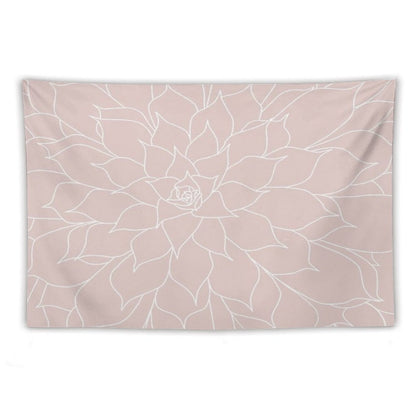 Blush Pink Succulent Tapestry