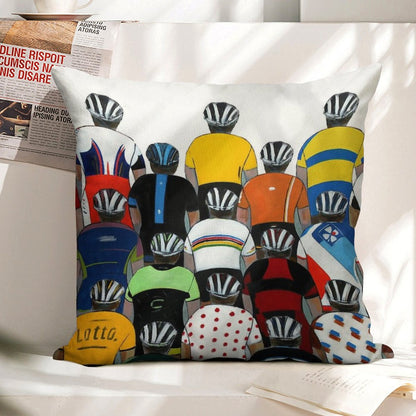 Maillots Shirt Linen Throw Pillow Cover