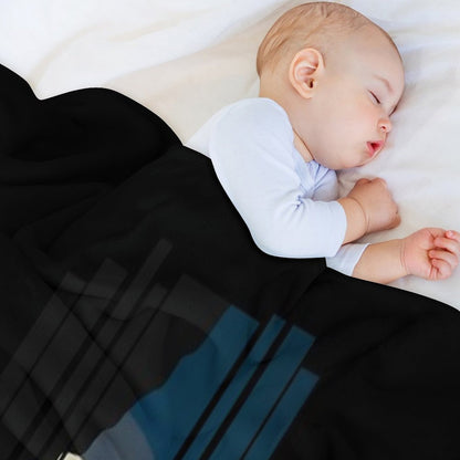 Moon Silhouette Lead. Rock Climbing Throw Blanket