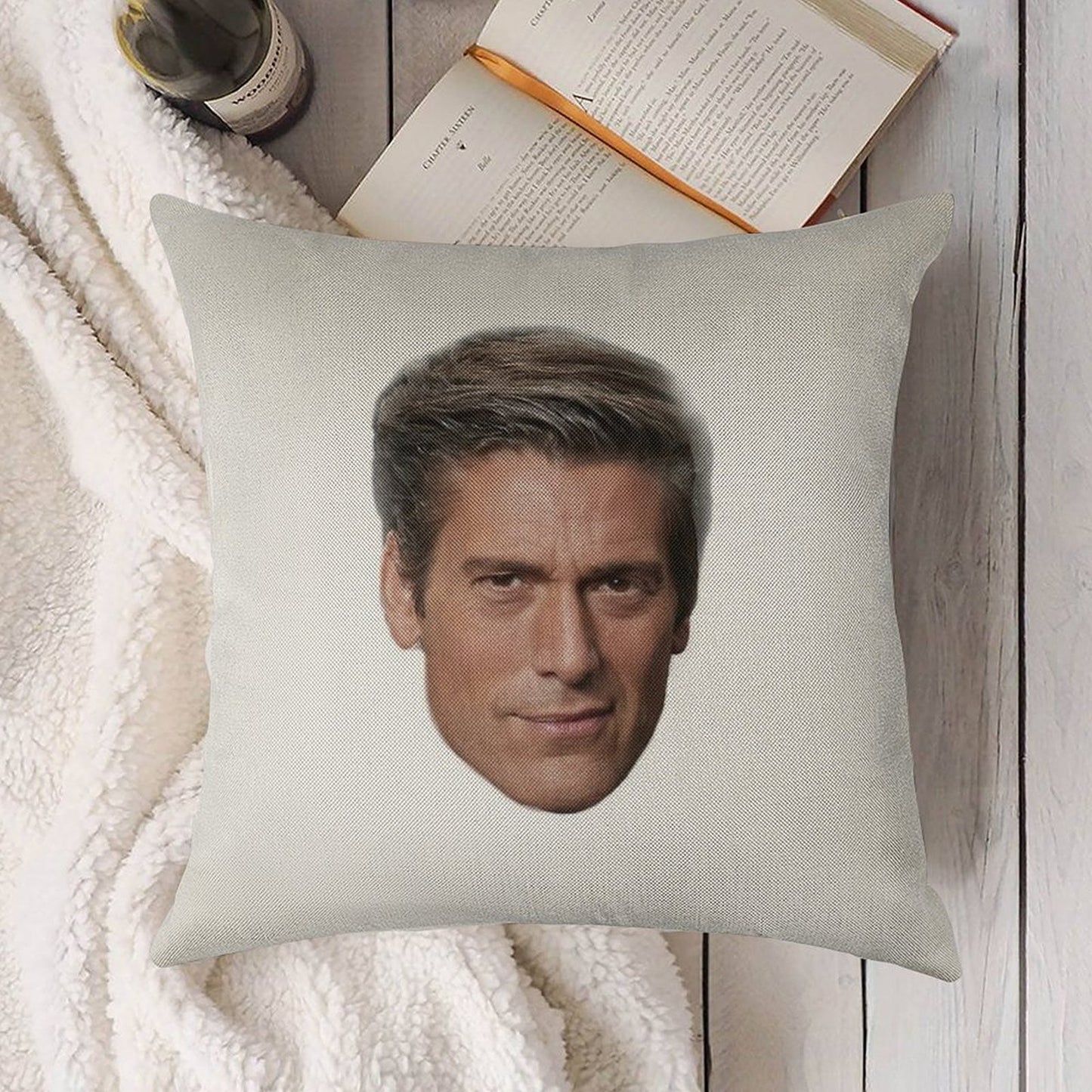 David Muirhead Linen Throw Pillow Cover