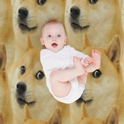 Doge Collage Throw Blanket
