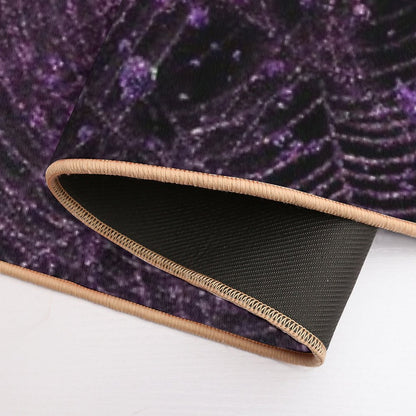 Cobwebs Pattern Purple Cobweb Bath Mat