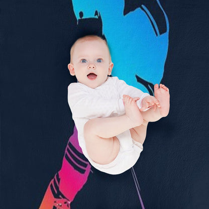 Hockey Player Throw Blanket