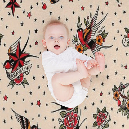 Tattoo Flash Throw Blanket