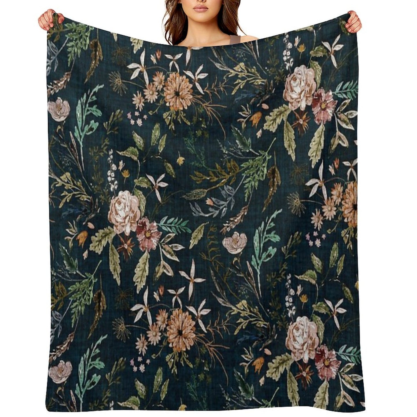 Delilah (summerteal) Throw Blanket