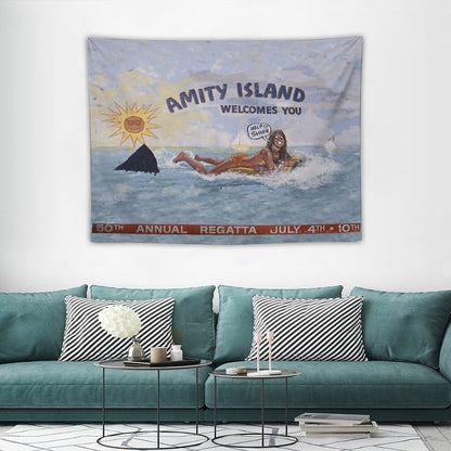Welcome To Amity Island Tapestry
