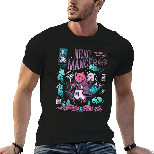 Nekomancer  Ribbed Collar T-Shirt