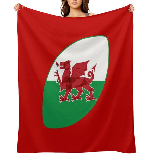 Rugby Wales Throw Blanket