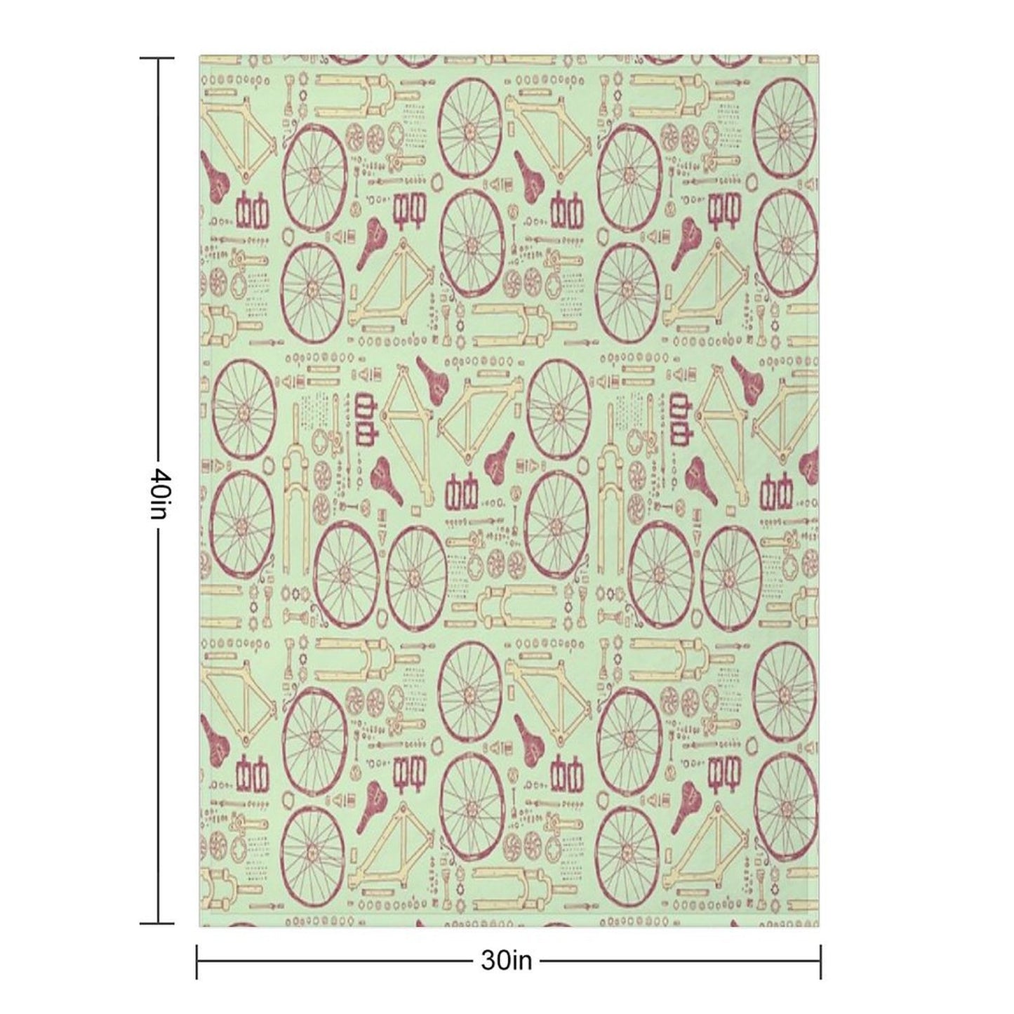 Bicycle Parts Throw Blanket