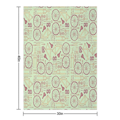 Bicycle Parts Throw Blanket