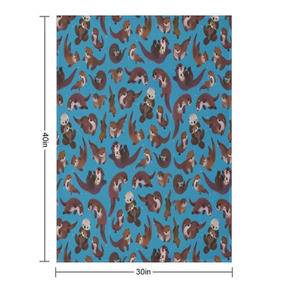 Otter Throw Blanket