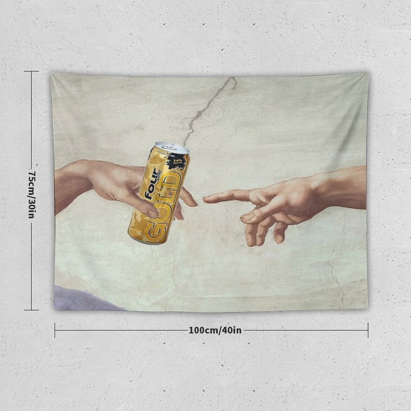 MichelAngelo's Creation of FourLoko Tapestry