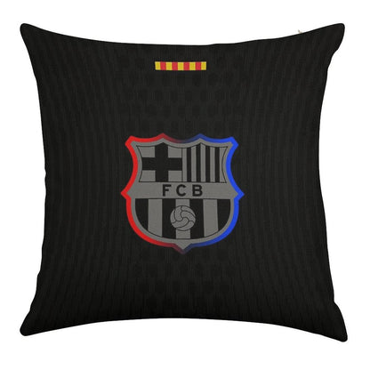 Barca Away 2024-25 Black Linen Throw Pillow Cover