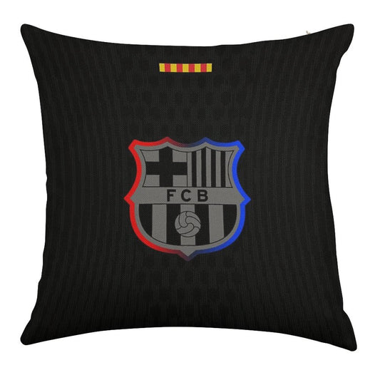 Barca Away 2024-25 Black Linen Throw Pillow Cover
