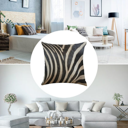Zebra Linen Throw Pillow Cover