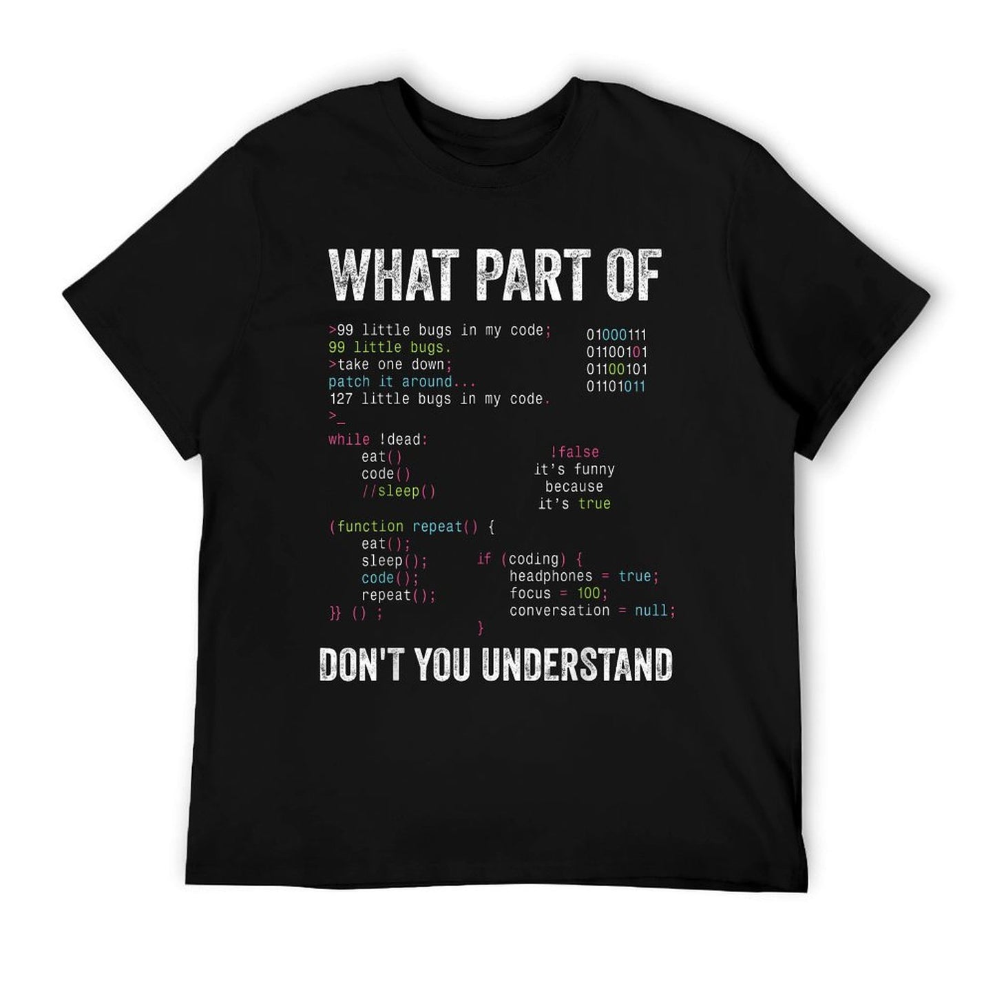 What Part Of Don&#39;t You Understand Computer Science Lovers T-Shirt