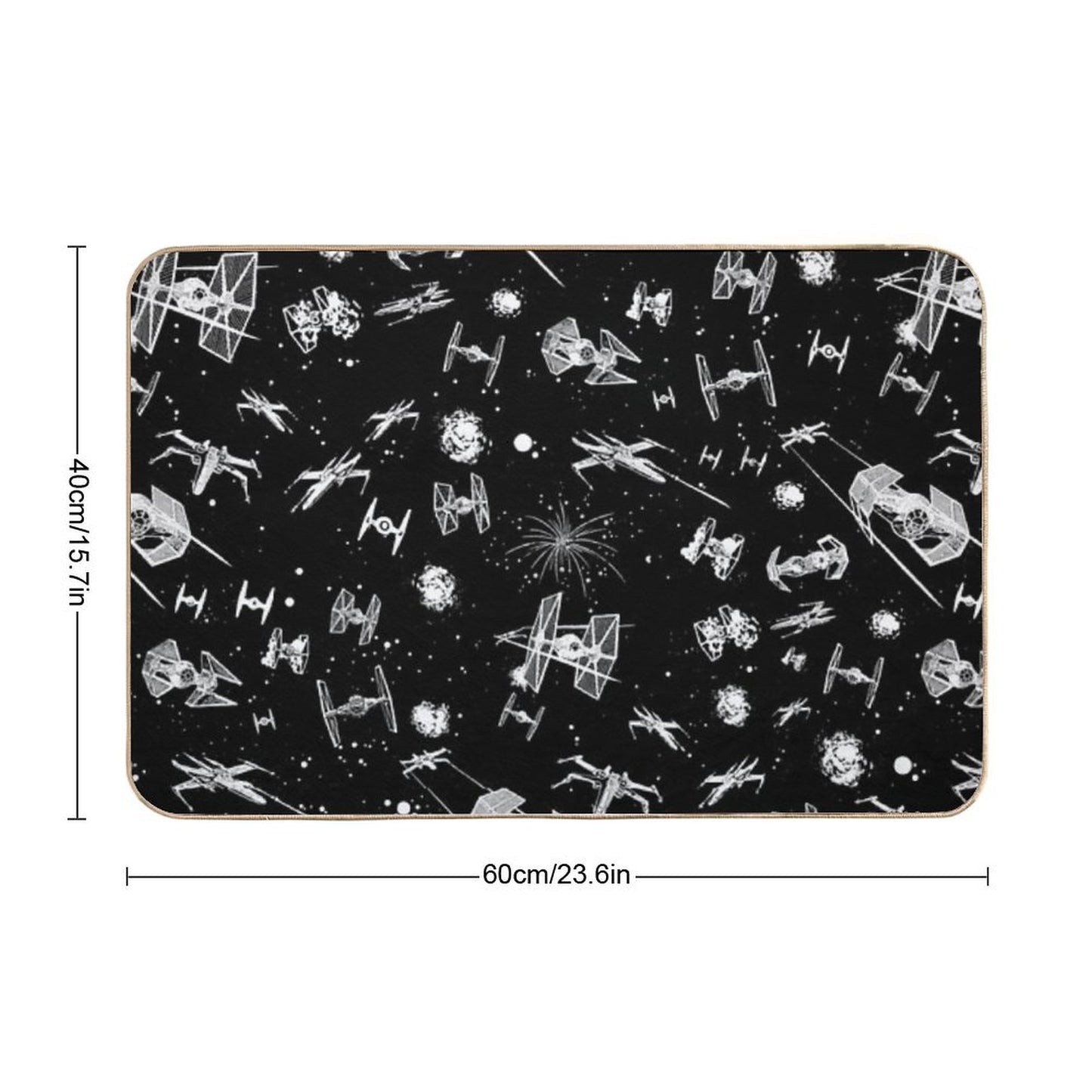 Space Ship Battle Bath Mat