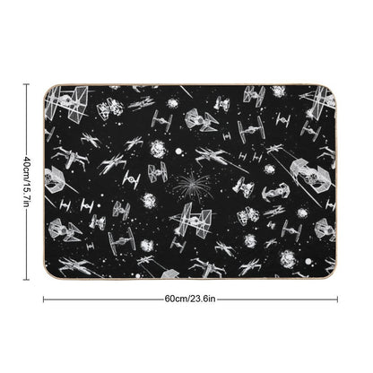 Space Ship Battle Bath Mat