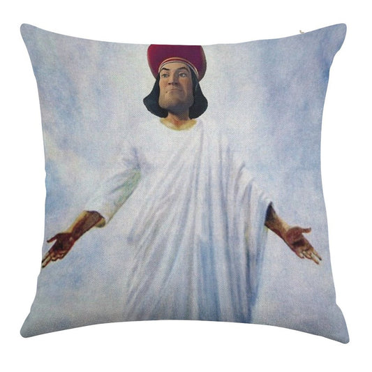 Lord Farquaad As God Linen Throw Pillow Cover