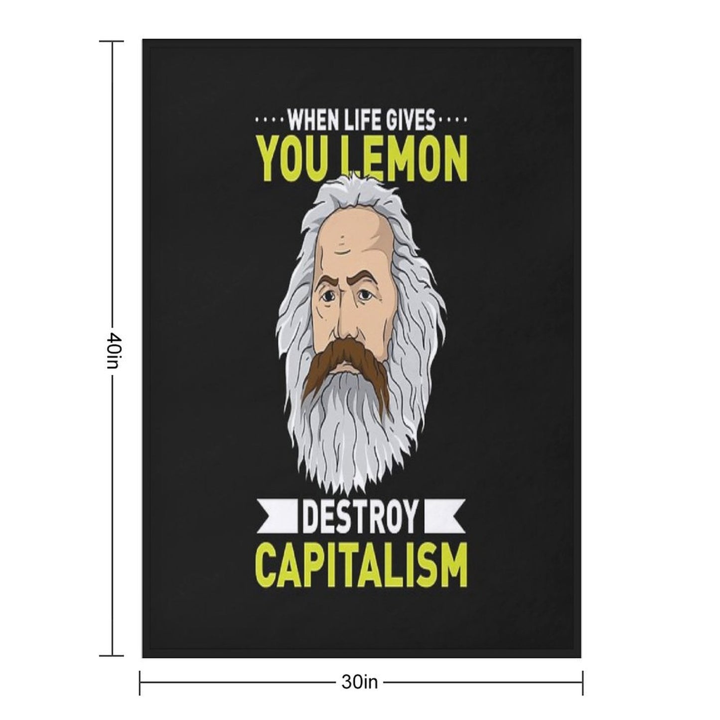 KARL MARX Destroy Capitalism Throw Blanket