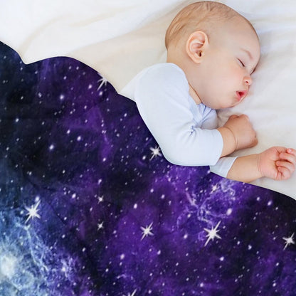 Purple Teal Galaxy Nebula Dream #1 #decor #art Throw Blanket