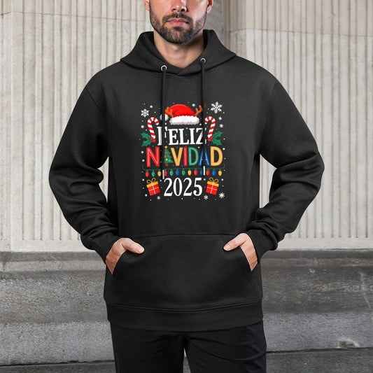 Feliz Navidad 2025 Matching Family Spanish Christmas Mexican Customizable Surface Hoodie