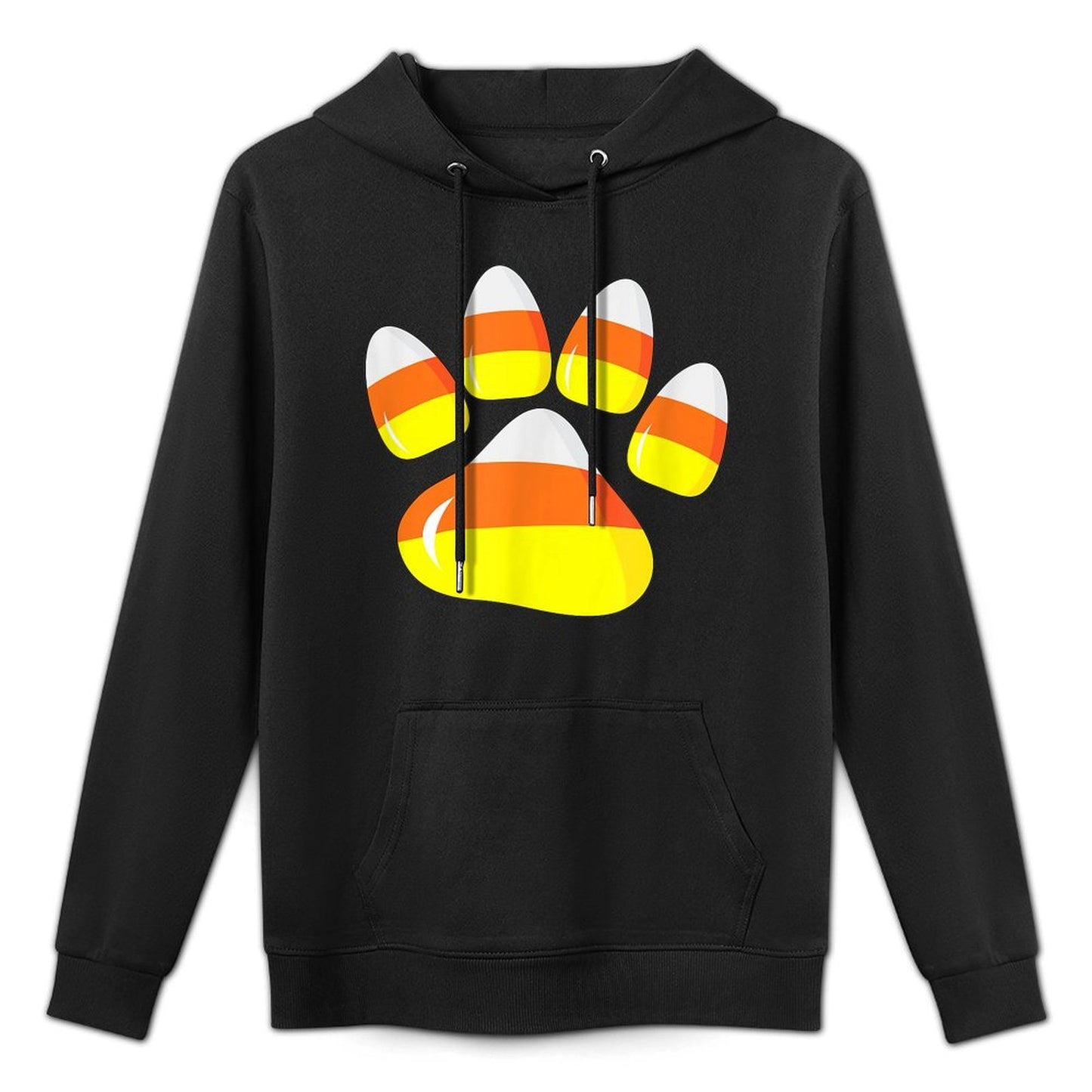 Halloween Costume Candy Corn Paw Dog Funny Pet For Dog Owner for Men Women Kids Medium-Weight Fabric Hoodie