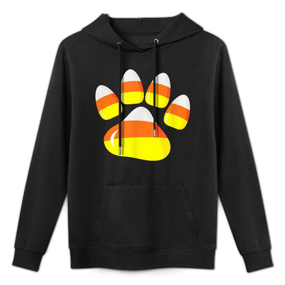 Halloween Costume Candy Corn Paw Dog Funny Pet For Dog Owner for Men Women Kids Medium-Weight Fabric Hoodie