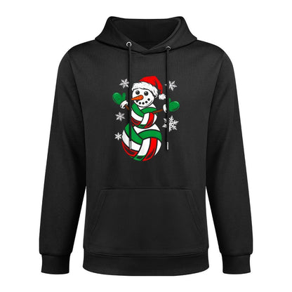 Volleyball Santa Hat Snowman Xmas Funny Volleyball Christmas Layering Staple Hoodie