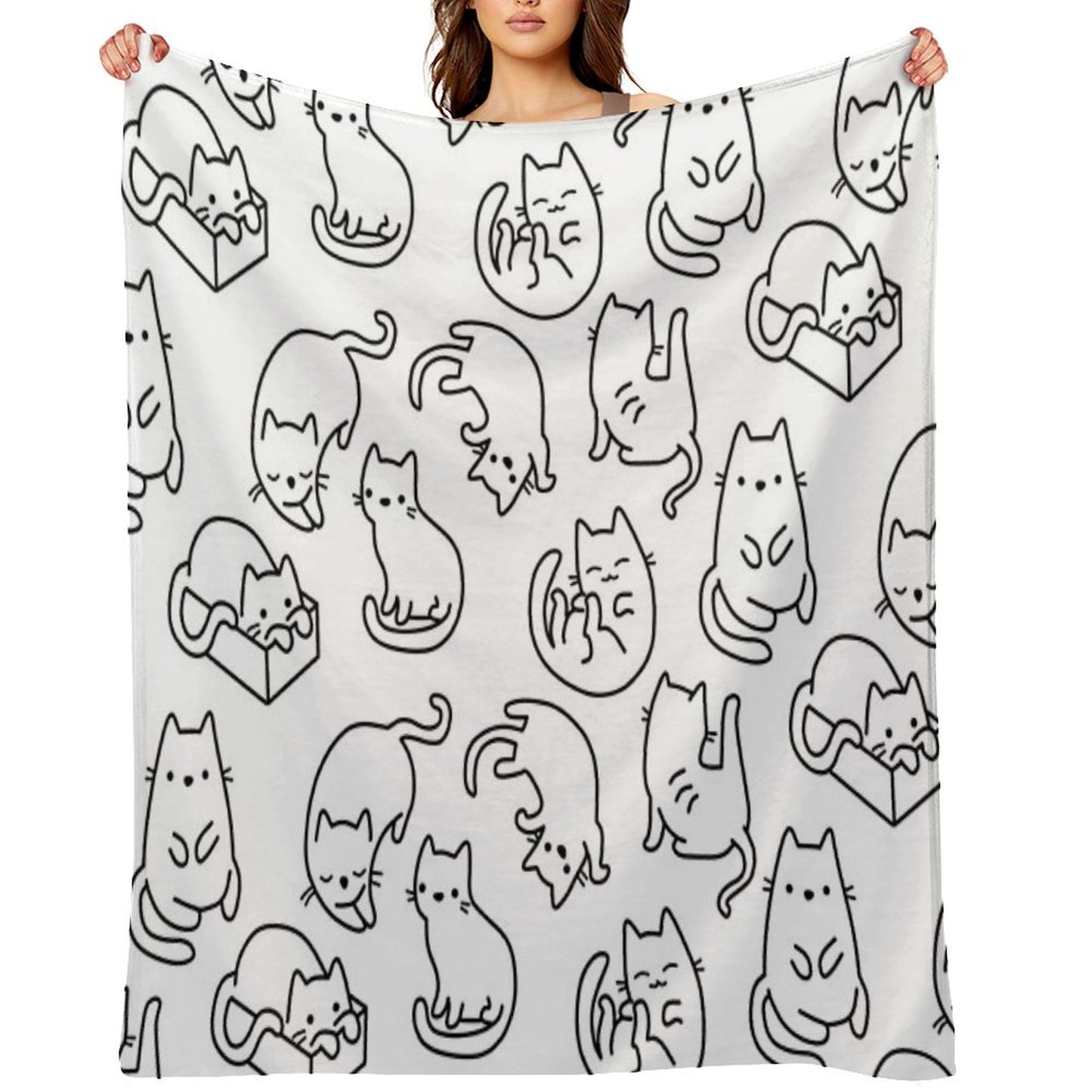 Cats Cats Cats Throw Blanket