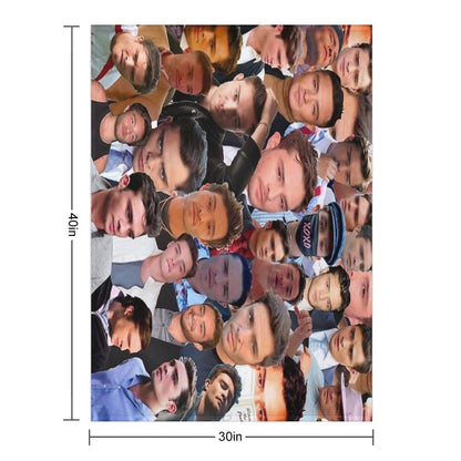 Ed Westwick Photo Collage Throw Blanket