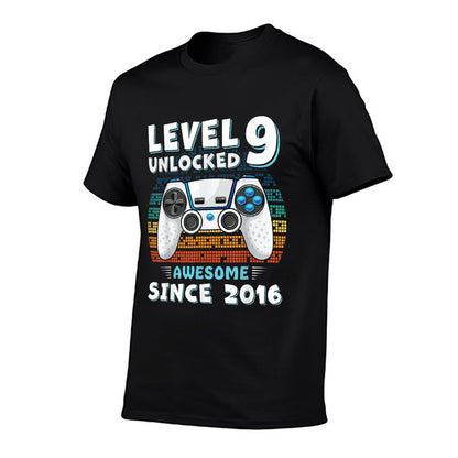 9 Year Old BDay Decorations Son Boy 9yr 2016 9th Birthday T-Shirt