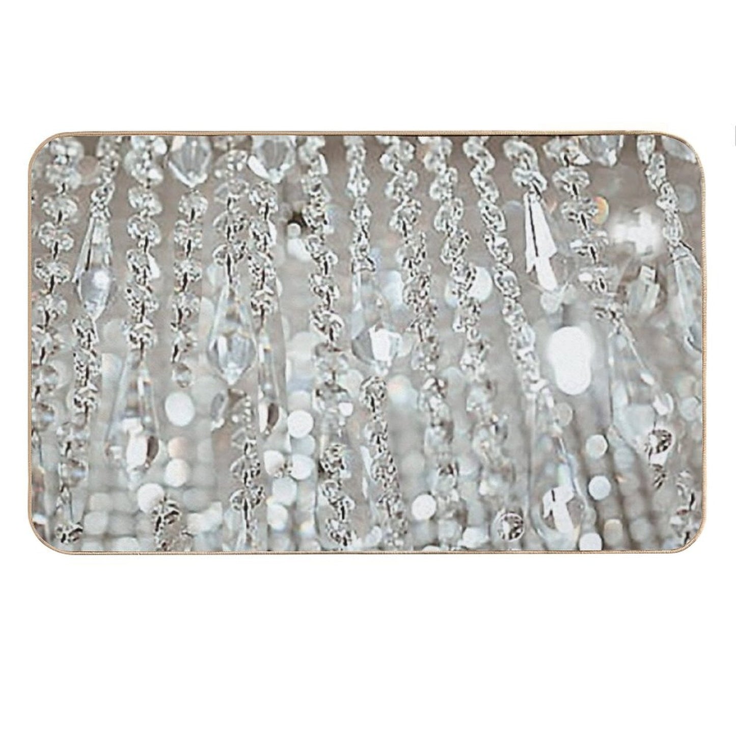 Photographic Image of Chandelier of Crystals And Light Bath Mat