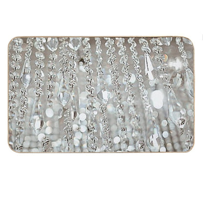 Photographic Image of Chandelier of Crystals And Light Bath Mat