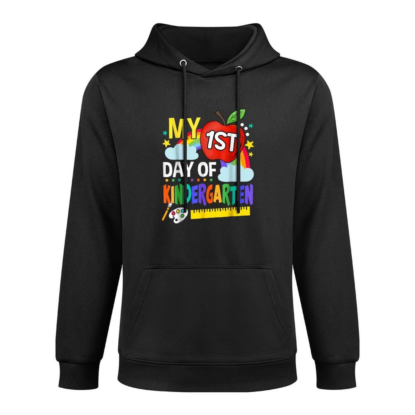 My First Day Of Kindergarten Funny Colorful Rainbow Colorfast Hoodie